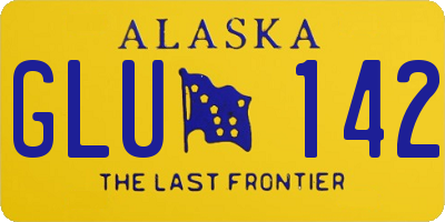 AK license plate GLU142