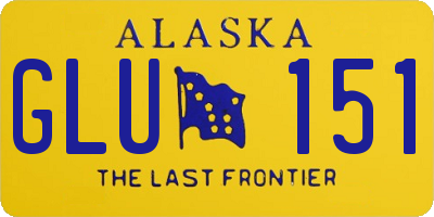 AK license plate GLU151