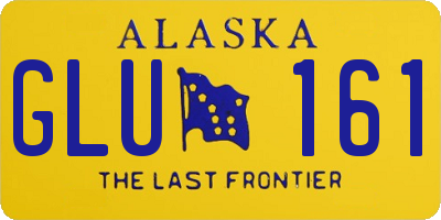 AK license plate GLU161