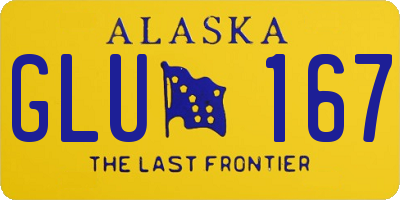 AK license plate GLU167