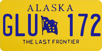 AK license plate GLU172