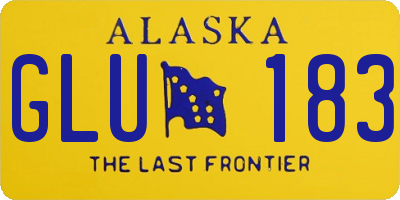 AK license plate GLU183
