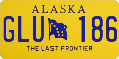 AK license plate GLU186