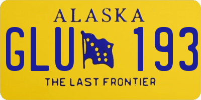 AK license plate GLU193