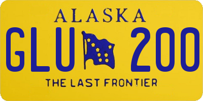 AK license plate GLU200