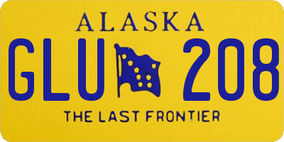 AK license plate GLU208