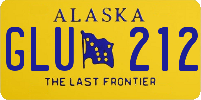 AK license plate GLU212