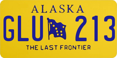 AK license plate GLU213