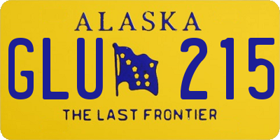AK license plate GLU215