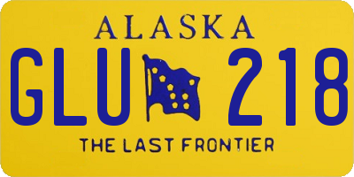AK license plate GLU218