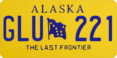 AK license plate GLU221