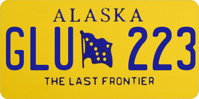 AK license plate GLU223