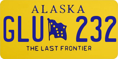 AK license plate GLU232