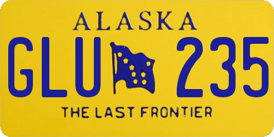 AK license plate GLU235