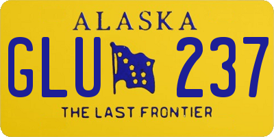 AK license plate GLU237