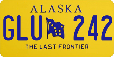 AK license plate GLU242