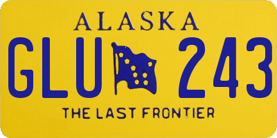 AK license plate GLU243