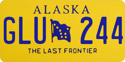 AK license plate GLU244