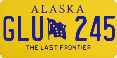 AK license plate GLU245