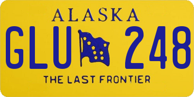 AK license plate GLU248