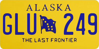 AK license plate GLU249