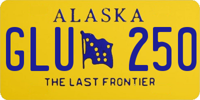 AK license plate GLU250