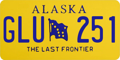 AK license plate GLU251