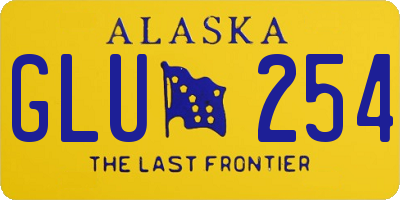 AK license plate GLU254