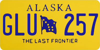 AK license plate GLU257