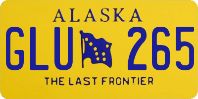 AK license plate GLU265