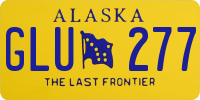 AK license plate GLU277