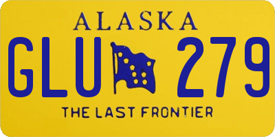 AK license plate GLU279