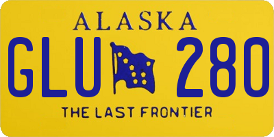 AK license plate GLU280