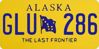 AK license plate GLU286