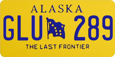 AK license plate GLU289