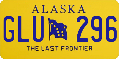 AK license plate GLU296