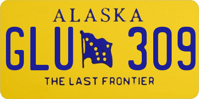 AK license plate GLU309