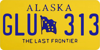 AK license plate GLU313