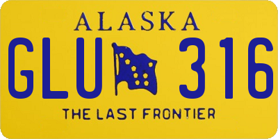 AK license plate GLU316