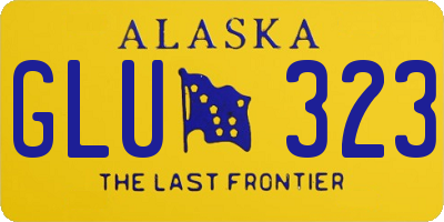 AK license plate GLU323