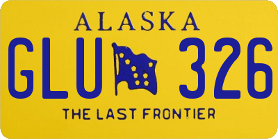 AK license plate GLU326