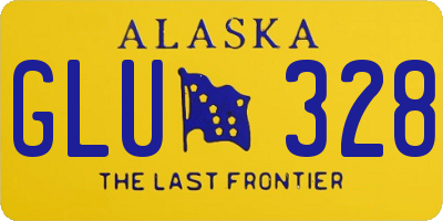 AK license plate GLU328