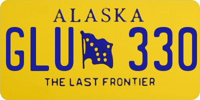 AK license plate GLU330