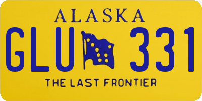 AK license plate GLU331