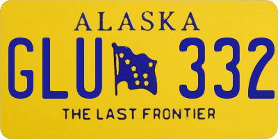AK license plate GLU332