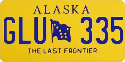 AK license plate GLU335