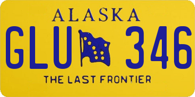 AK license plate GLU346