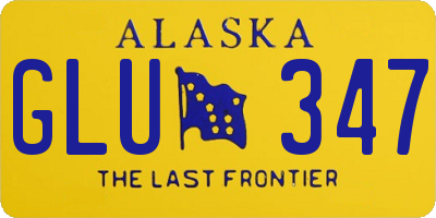 AK license plate GLU347