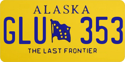AK license plate GLU353