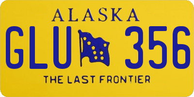 AK license plate GLU356